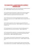 PCT EXAM TEST A QUESTIONS WITH CORRECT ANSWERS 2026