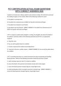 PCT CERTIFICATION ACTUAL EXAM QUESTIONS WITH CORRECT ANSWERS 2026