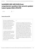 SAUNDERS HESI MED SURG Exam comprehensive questions fully solved & updated &lpar;Latest Update 2026&rpar; UPDATE&excl;&excl;
