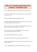 AMCA PCT Exam Questions with 100&percnt; Correct Answers &vert; Latest Version &lpar;2026&rpar; Expert Verified