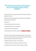 PPR Practice Exam Newest 2026 Questions  and Correct Detailed Answers Already  Graded A&plus; 