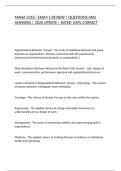 MANA 3318 - EXAM 1 REVIEW &vert; QUESTIONS AND ANSWERS &vert; 2026 UPDATE &vert; RATED 100&percnt; CORRECT