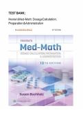 TEST BANK For Henke-sMed-Math DosageCalculation&comma; Preparation &1lAdministration by SUSAN BUCHHOLZ 10TH EDITION&period;