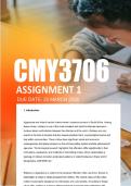 CMY3706 Assignment 1 Semester 1 ANSWERS 2026 - Due 15 March 2026