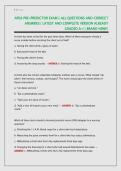 APEA Pre Predictor Exam Questions & Correct Answers &vert; Latest Complete Version &vert; A&plus;