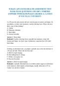 NUR-631 ADVANCED HEALTH ASSESSMENT TEST  BANK 2026&sol;2027 EXAM QUESTIONS AND 100&percnt; VERIFIED  ANSWERS WITH RATIONALES GRADED A&plus; LATEST  D&rsquo;YOUVILLE UNIVERSITY