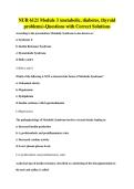 NUR 6121 Module 3 &lpar;metabolic&comma; diabetes&comma; thyroid problems&rpar;-Questions with Correct Solutions