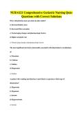 NUR 6121 Comprehensive Geriatric Nursing Quiz- Questions with Correct Solutions