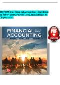 Test Bank for Financial Accounting&comma; 11th Edition by Robert Libby&comma; Patricia Libby & Frank Hodge &vert; Verified Chapters 1-13 Complete &vert; A&plus; Grade &vert; Downloadable PDF
