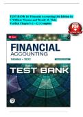 Test Bank for Financial Accounting&comma; 13th Edition by C&period; William Thomas & Wendy M&period; Tietz &vert; Verified Chapters 1-12 Complete &vert; A&plus; Grade &vert; Downloadable PDF