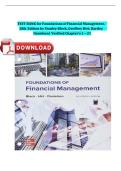 Test Bank for Foundations of Financial Management&comma; 18th Edition by Stanley B&period; Block&comma; Geoffrey A&period; Hirt & Bartley R&period; Danielsen &vert; Verified Chapters 1-21 Complete &vert; A&plus; Grade &vert; Downloadable PDF