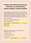 NYS EMT-B STATE WRITTEN EXAM ACTUAL EXAM 2026 &vert; ALL QUESTIONS AND CORRECT ANSWERS &vert; VERIFIED ANSWERS&excl;