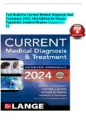 Test Bank for Current Medical Diagnosis and Treatment 2025&comma; 64th Edition by Maxine Papadakis & Stephen McPhee &vert; Verified Chapters 1-42 Complete &vert; A&plus; Grade &vert; Downloadable PDF