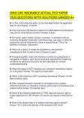 OHIO LIFE INSURANCE ACTUAL TEST PAPER 2026 QUESTIONS WITH SOLUTIONS GRADED A&plus;