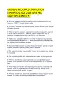 OHIO LIFE INSURANCE CERTIFICATION EVALUATION 2026 QUESTIONS AND SOLUTIONS GRADED A&plus;