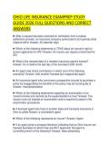 OHIO LIFE INSURANCE EXAMPREP STUDY GUIDE 2026 FULL QUESTIONS AND CORRECT ANSWERS
