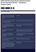 COSM 1010 Final Exam Review &lpar;Chemical Texture Services Final Exam Review&rpar; &ndash; Questions & Solutions &lpar;100&percnt;&rpar;