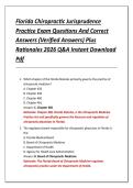 Florida Chiropractic Jurisprudence  Practice Exam Questions And Correct  Answers &lpar;Verified Answers&rpar; Plus  Rationales 2026 Q&A Instant Download  Pdf 