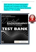 Test Bank for Dental Radiography&colon; Principles and Techniques&comma; 6th Edition by Joen Iannucci & Laura Jansen Howerton &vert; Verified Chapters 1-35 Complete &vert; A&plus; Grade &vert; Downloadable PDF