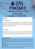 FIN2603 Assignment 1 &lpar;ANSWERS&rpar; Semester 1 2026 - DISTINCTION GUARANTEED