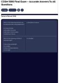 COSM 1000 Final Exam &ndash; Accurate Answers To All Questions