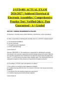 J-STD-001 ACTUAL EXAM 2026&sol;2027 &vert; Soldered Electrical & Electronic Assemblies &vert; Comprehensive Practice Test &vert; Verified Q&A &vert; Pass Guaranteed - A&plus; Graded