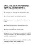 ONCC EXAM 2026 ACTUAL ASSESSMENT SCRIPT FULL SOLUTION VERIFIED A&plus;