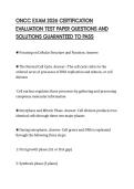 ONCC EXAM 2026 CERTIFICATION EVALUATION TEST PAPER QUESTIONS AND SOLUTIONS GUARANTEED TO PASS