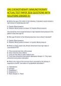 ONS CHEMOTHERAPY IMMUNOTHERAPY ACTUAL TEST PAPER 2026 QUESTIONS WITH SOLUTIONS GRADED A