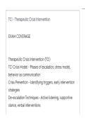 TCI Therapeutic Crisis Intervention EXAM ACTUAL EXAM ALL QUESTIONS AND CORRECT ANSWERS LATEST UPDATE THIS YEAR-JUST RELEASED&period;pdf