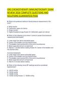 ONS CHEMOTHERAPY IMMUNOTHERAPY EXAM REVIEW 2026 COMPLETE QUESTIONS AND SOLUTIONS GUARANTEED PASS