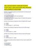 ONS CHEMOTHERAPY IMMUNOTHERAPY STUDY SHEET 2026 QUESTIONS AND ANSWERS WITH COMPLETE SOLUTIONS