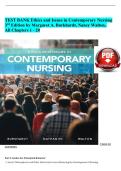 Test Bank for Ethics and Issues in Contemporary Nursing&comma; 3rd Canadian Edition by Burkhardt&comma; Walton & Nathaniel &vert; ISBN&colon; 9780176696573 &vert; Verified Chapters 1-20 Complete &vert; A&plus; Grade &vert; Downloadable PDF