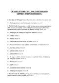 ONTARIO OIT FINAL TEST 2026 QUESTIONS WITH CORRECT ANSWERS GRADED A&plus;