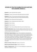 ONTARIO OIT PRACTICE EXAMINATION 2026 QUESTIONS WITH ANSWERS GRADED A&plus;