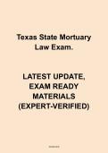 Texas State Mortuary Law Exam Study Guide &vert; Funeral Service Law Practice Questions & Licensing Exam Prep 2025&ndash;2026