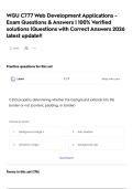 WGU C777 Web Development Applications - Exam Questions & Answers &vert; 100&percnt; Verified solutions &vert;Questions with Correct Answers 2026 latest update&excl;