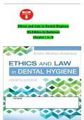 Test Bank for Ethics and Law in Dental Hygiene&comma; 4th Edition by Kristin Minihan-Anderson &vert; Verified Chapters 1-10 Complete &vert; A&plus; Grade &vert; Downloadable PDF