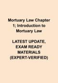 Mortuary Law Chapter 1 &ndash; Introduction to Mortuary Law &vert; Funeral Service Law Study Guide & Exam Prep 2025&ndash;2026