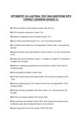 OPTOMETRY CA LAW FINAL TEST 2026 QUESTIONS WITH CORRECT ANSWERS GRADED A&plus;