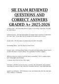 SIE EXAM REVIEWED QUESTIONS AND CORRECT ANSWERS GRADED A&plus; 2025-2026
