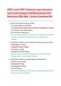 ASNT Level II NDT Technician exam Questions  and Correct Answers &lpar;Verified Answers&rpar; Plus  Rationales 2026 Q&A &vert; Instant Download Pdf 