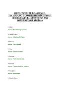 OREGON STATE BOARD NAIL TECHNOLOGY COMPREHENSIVE STUDY GUIDE 2026 FULL QUESTIONS AND SOLUTIONS GRADED A&plus;