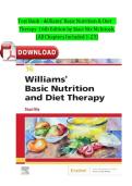 TEST BANK FOR WILLIAMS&rsquo; BASIC NUTRITION AND DIET THERAPY 16TH EDITION BYStaci Nix Covering Chapters 1-23 Includes Rationales 2026