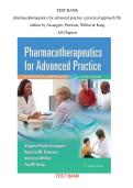 TEST BANK Pharmacotherapeutics For Advanced Practice a Practical Approach &lpar;5TH ED&rpar; by Arcangelo&comma; Peterson&comma; Wilbur & Kang &vert;All Chapters