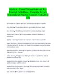 Algebra &ndash; Exam Elaborations and Key Concept Definitions &vert; Complete Review Material and Practice Answers &lpar;GRADED A&plus;&rpar;