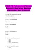 WGU D413 - Telecomm and Wireless  Communications Actual Questions  with Answers &vert; Best for Revision