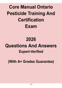 Ontario Pesticide Training & Certification Core Manual &vert; Study Guide & Exam Prep