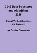 C949 Data Structures and Algorithms Study Guide PDF &ndash; Complete WGU Exam Prep & Practice