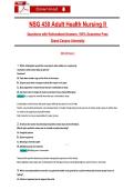 NSG 430 Adult Health Nursing II   Questions with Rationalized Answers&comma; 100&percnt; Guarantee Pass   Grand Canyon University    NSG 430 Exaṃ 3  